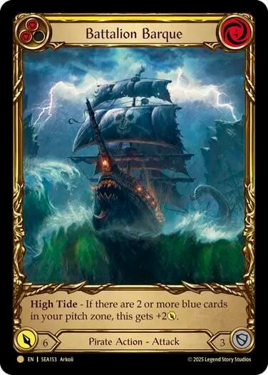 Battalion Barque (Yellow) (Treasure), High Seas SEA153