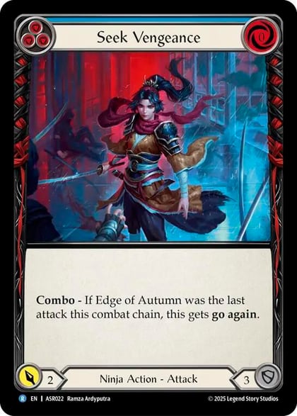 Seek Vengeance (Blue), Armory Deck: Ira ASR022