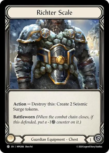 Richter Scale, Mastery Pack Guardian MPG006