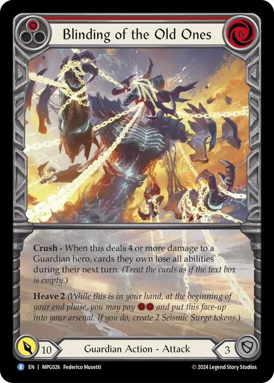 Blinding of the Old Ones (Extended Art), Mastery Pack Guardian MPG026