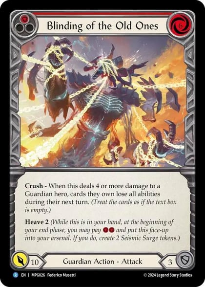 Blinding of the Old Ones, Mastery Pack Guardian MPG026