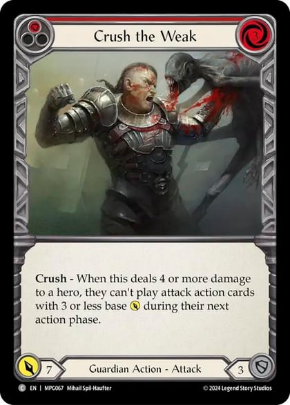 Crush the Weak (Red), Mastery Pack Guardian MPG067