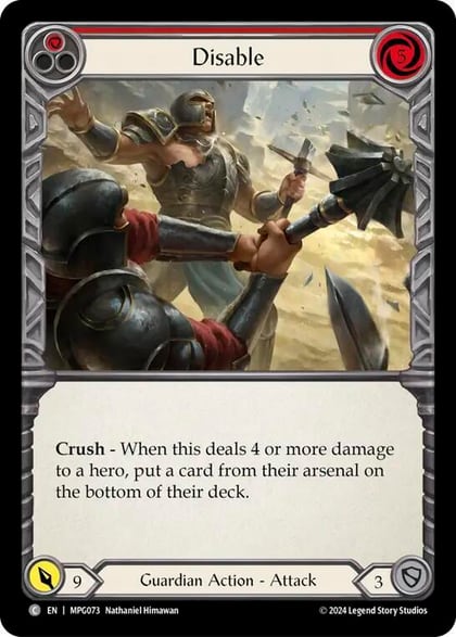 Disable (Red), Mastery Pack Guardian MPG073