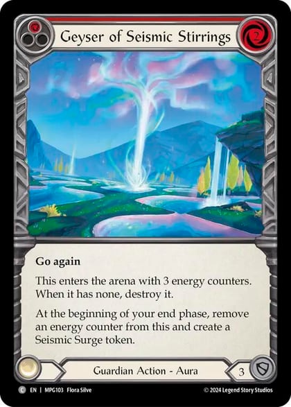 Geyser of Seismic Stirrings (Red), Mastery Pack Guardian MPG103