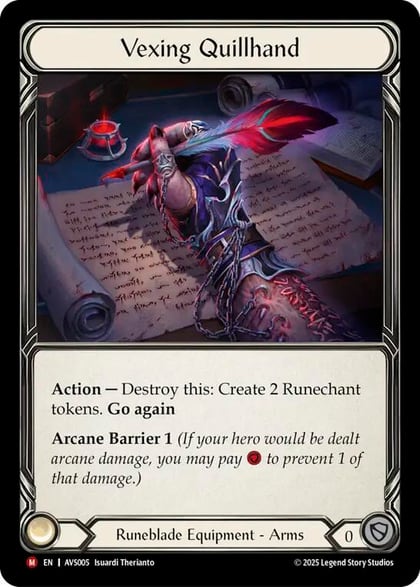 Vexing Quillhand, Armory Deck: Legends Viserai AVS005