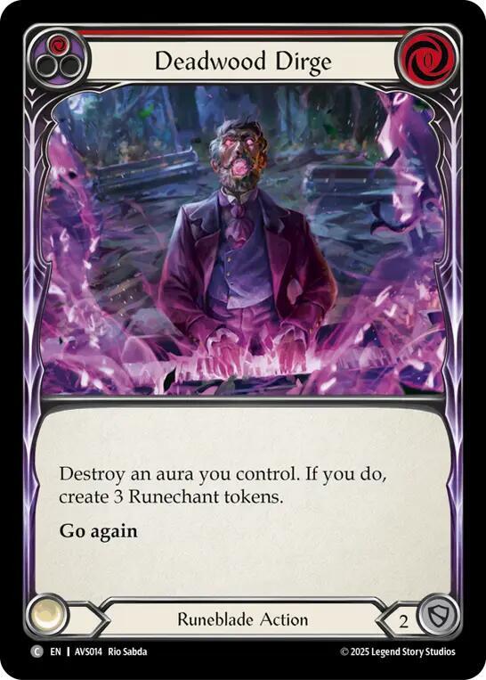 Deadwood Dirge (Red), Armory Deck: Legends Viserai AVS014