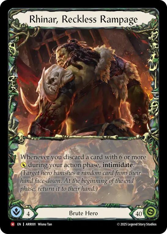 Rhinar, Reckless Rampage, Armory Deck: Rhinar ARR001
