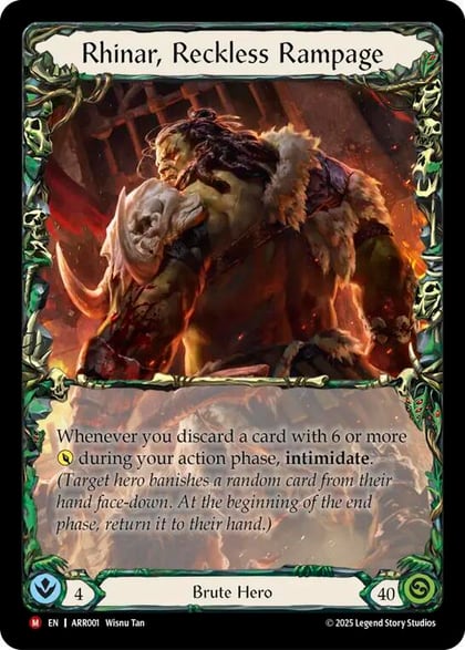 Rhinar, Reckless Rampage, Armory Deck: Rhinar ARR001