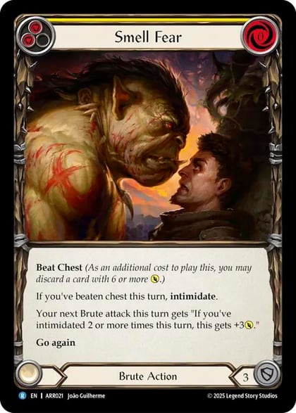 Smell Fear (Yellow), Armory Deck: Rhinar ARR021