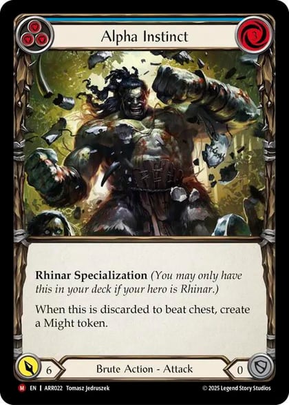 Alpha Instinct, Armory Deck: Rhinar ARR022