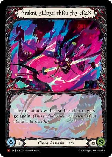 Arakni, 5L!p3d 7hRu 7h3 cR4X (Extended Art), Armory Deck: Arakni AAC001