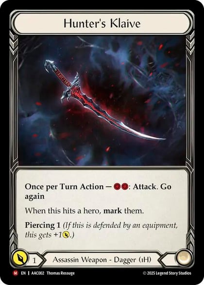 Hunter's Klaive, Armory Deck: Arakni AAC002