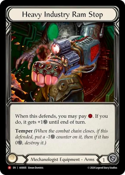 Heavy Industry Ram Stop, Armory Deck: Dash AIO005