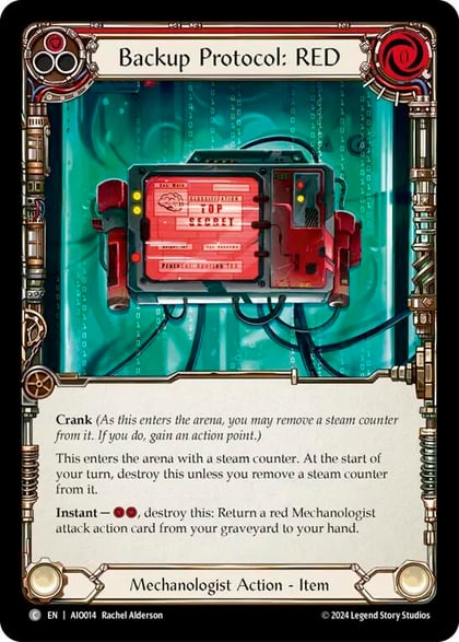 Backup Protocol: RED (Red), Armory Deck: Dash AIO014