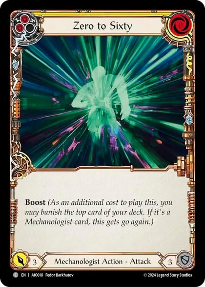 Zero to Sixty (Yellow), Armory Deck: Dash AIO018
