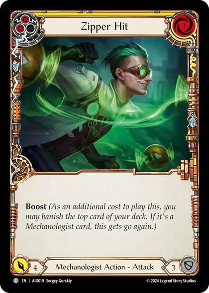 Zipper Hit (Yellow), Armory Deck: Dash AIO019