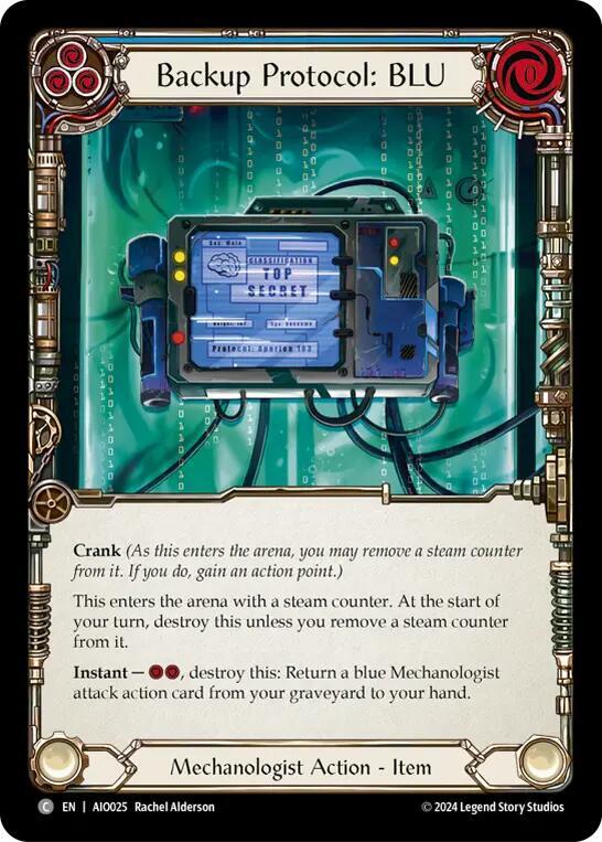 Backup Protocol: BLU (Blue), Armory Deck: Dash AIO025