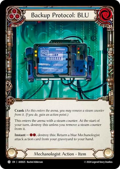 Backup Protocol: BLU (Blue), Armory Deck: Dash AIO025