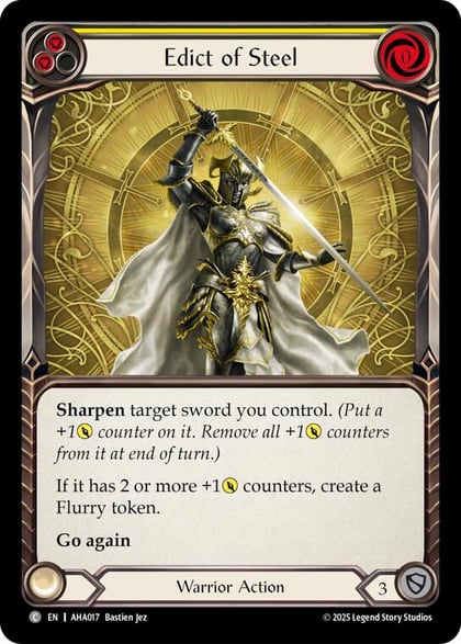 Edict Of Steel (Yellow), Armory Deck Origins: Hala AHA017