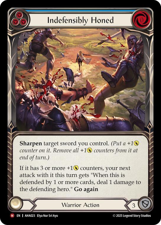 Indefensibly Honed (Blue), Armory Deck Origins: Hala AHA023
