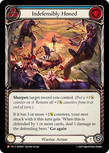 Indefensibly Honed (Blue), Armory Deck Origins: Hala AHA023