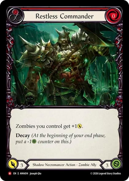 Restless Commander (Red), Armory Deck: Malice AMA014
