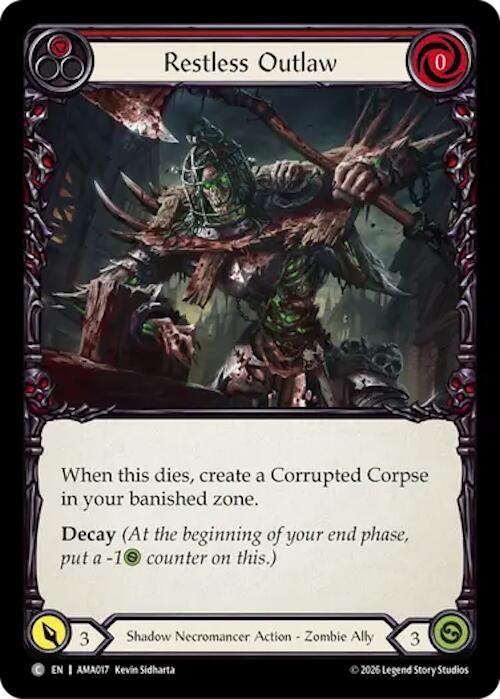 Restless Outlaw, Armory Deck: Malice AMA017