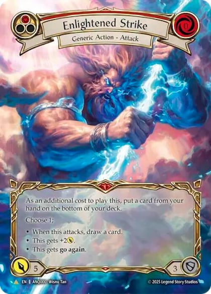 Enlightened Strike (Red) (Extended Art) (ANQ000), Compendium of Rathe - Antiquity Pack ANQ000