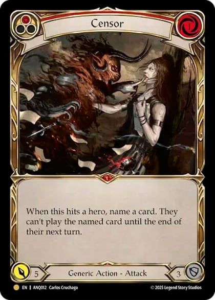 Censor (Red) (ANQ012), Compendium of Rathe - Antiquity Pack ANQ012