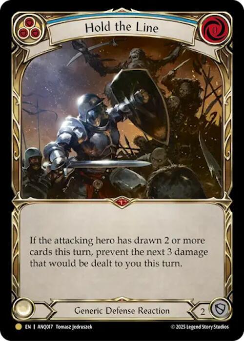 Hold The Line (Blue) (ANQ017), Compendium of Rathe - Antiquity Pack ANQ017