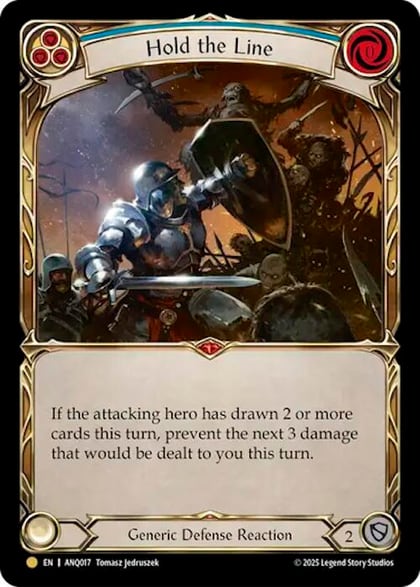 Hold The Line (Blue) (ANQ017), Compendium of Rathe - Antiquity Pack ANQ017