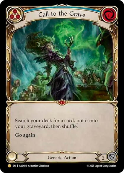 Call To The Grave (Blue) (ANQ019), Compendium of Rathe - Antiquity Pack ANQ019