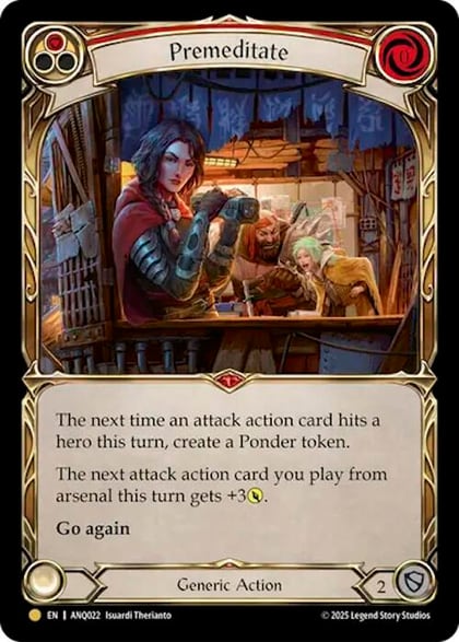 Premeditate (Red) (ANQ022), Compendium of Rathe - Antiquity Pack ANQ022