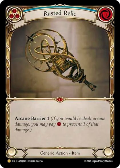 Rusted Relic (Blue) (ANQ023), Compendium of Rathe - Antiquity Pack ANQ023