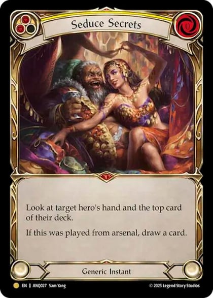 Seduce Secrets (Yellow) (ANQ027), Compendium of Rathe - Antiquity Pack ANQ027