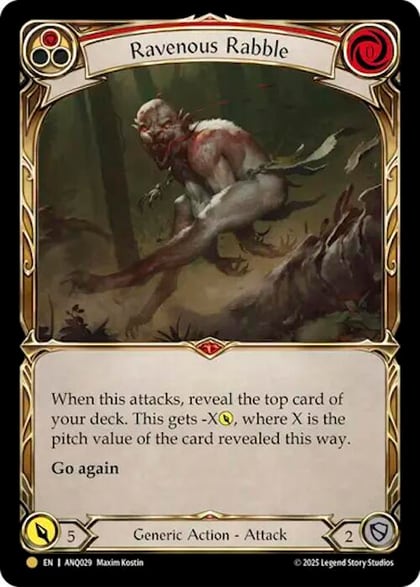 Ravenous Rabble (Red) (ANQ029), Compendium of Rathe - Antiquity Pack ANQ029