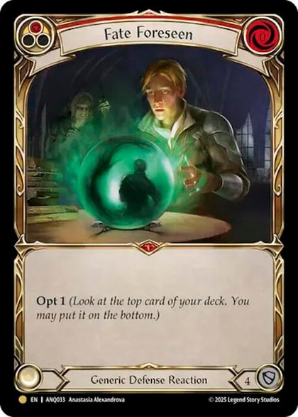 Fate Foreseen (Red) (ANQ033), Compendium of Rathe - Antiquity Pack ANQ033