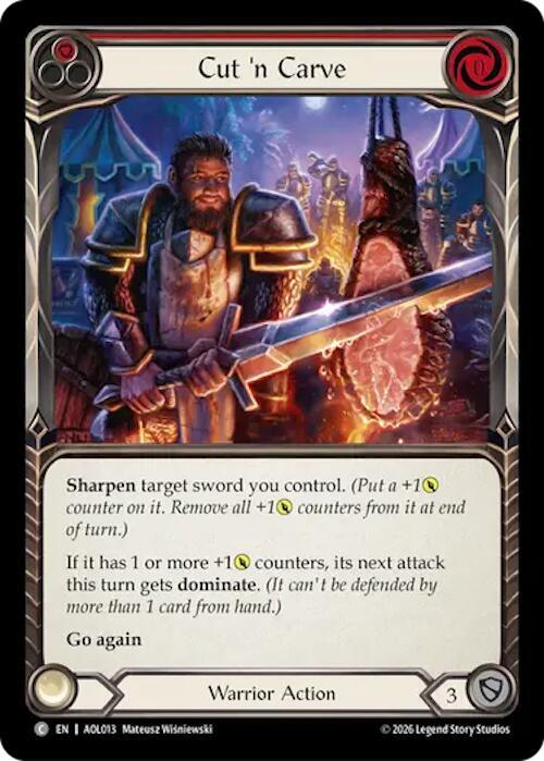 Cut 'n Carve (Red), Armory Deck: Olympia AOL013