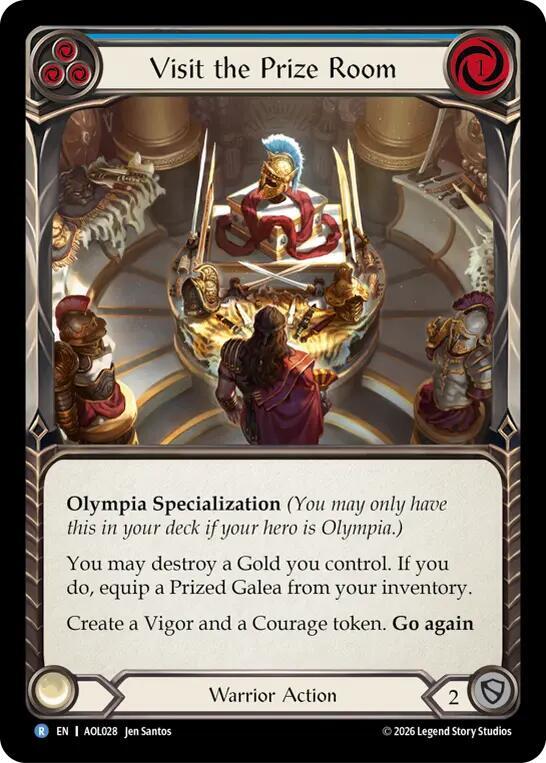 Visit the Prize Room, Armory Deck: Olympia AOL028