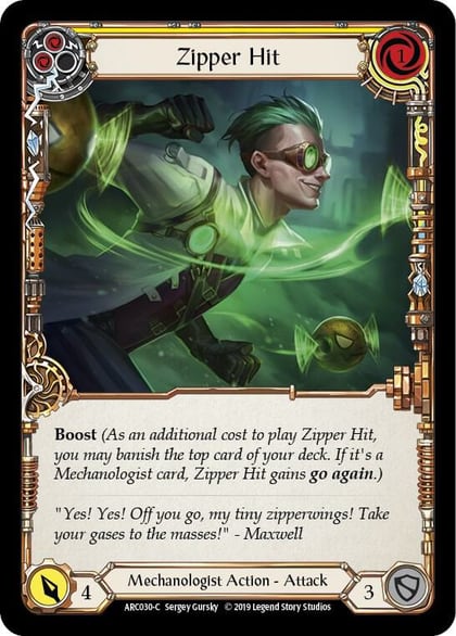 Zipper Hit (Yellow), Arcane Rising ARC030