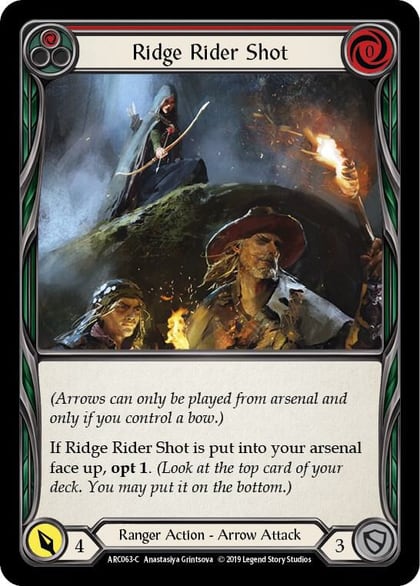 Ridge Rider Shot (Red), Arcane Rising ARC063
