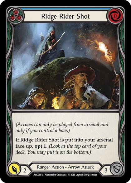 Ridge Rider Shot (Blue), Arcane Rising ARC065