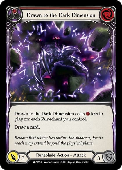 Drawn to the Dark Dimension (Red), Arcane Rising ARC097
