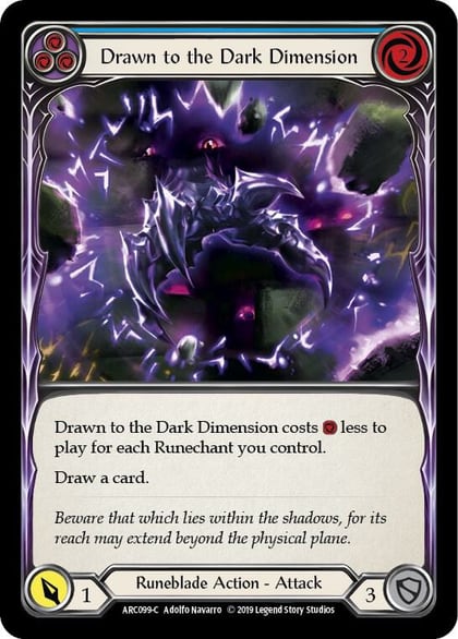 Drawn to the Dark Dimension (Blue), Arcane Rising ARC099