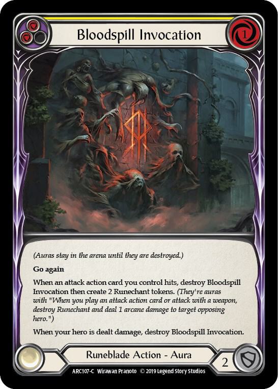 Bloodspill Invocation (Yellow), Arcane Rising ARC107
