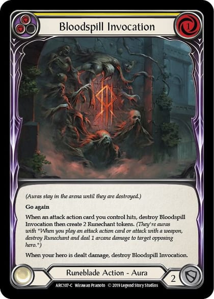 Bloodspill Invocation (Yellow), Arcane Rising ARC107