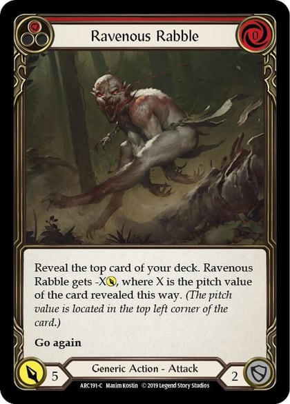 Ravenous Rabble (Red), Arcane Rising ARC191