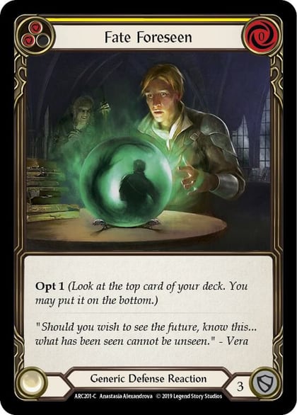 Fate Foreseen (Yellow), Arcane Rising ARC201