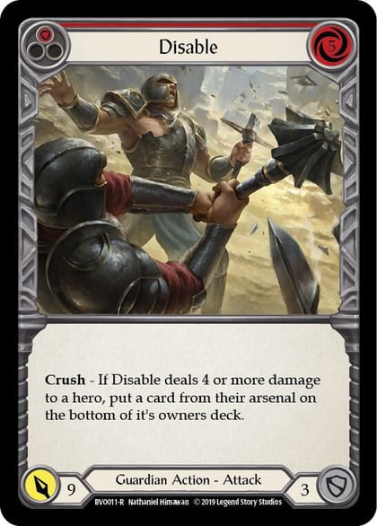 Disable (Red), Hero Deck: Bravo BVO011
