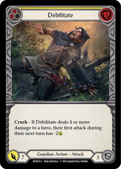 Debilitate (Yellow), Hero Deck: Bravo BVO013